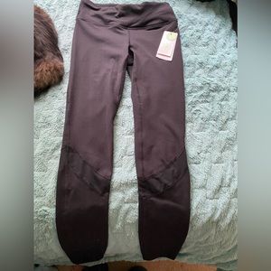 NWT black leggings with mesh